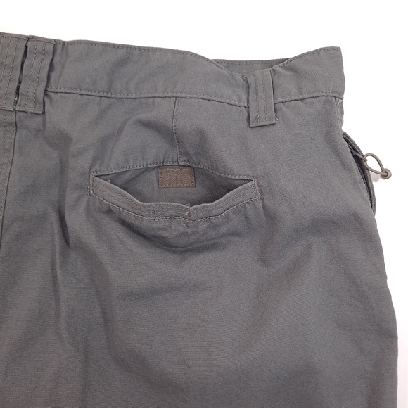 Saddlebred Men's Canvas Shorts Zip Pockets Chimney Gray 100% Cotton - Size 40/9 - Picture 4 of 9